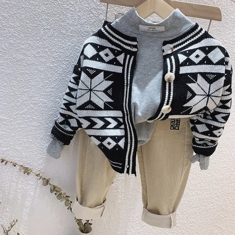 

Children's Sweaters Cardigan 2020 Autumn New Kids Boys Fashion Knitted Jackets Toddler Outwear Baby Boys Sweaters Coats 2-7 Year