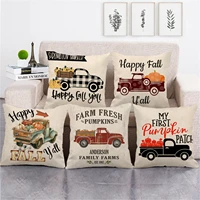 fuwatacchi happy fall cushion cover linen pumpkin printed pillow case autumn party holiday diy decorations 45x45cm pillowcases
