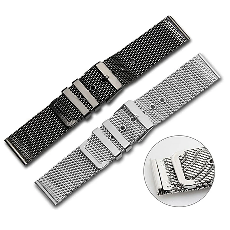 

18mm 20mm 22mm 24mm Milanese Watch Band Waterproof Stainless Steel Watch Strap Replacement Wrist Bracelet Watch Accessories