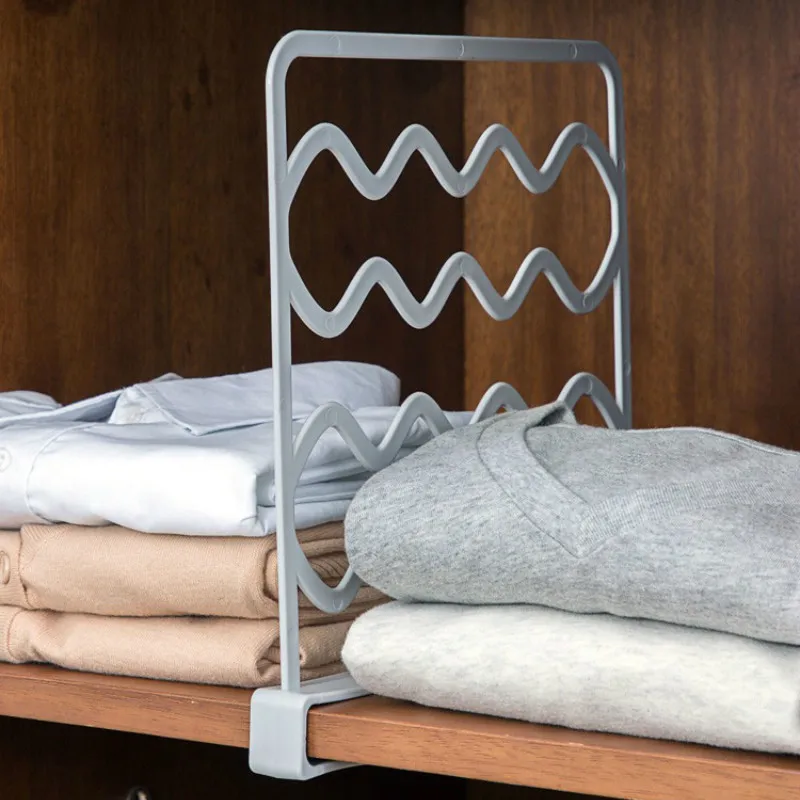 Полка для шкафа домашнее хранение многослойная разделительная рамка одежды шкаф