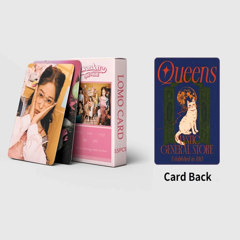 55pcs/set Kpop Red Velvet Lomo Cards New album Queendom K-pop Photo Collection Card idol card fan gift | Канцтовары для офиса и