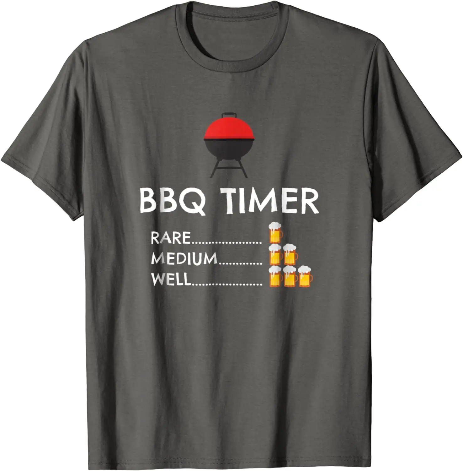 

BBQ Timer Barbecue Shirt Funny Grill Grilling Gift Men tshirt Short Casual 100% COTTON O-Neck