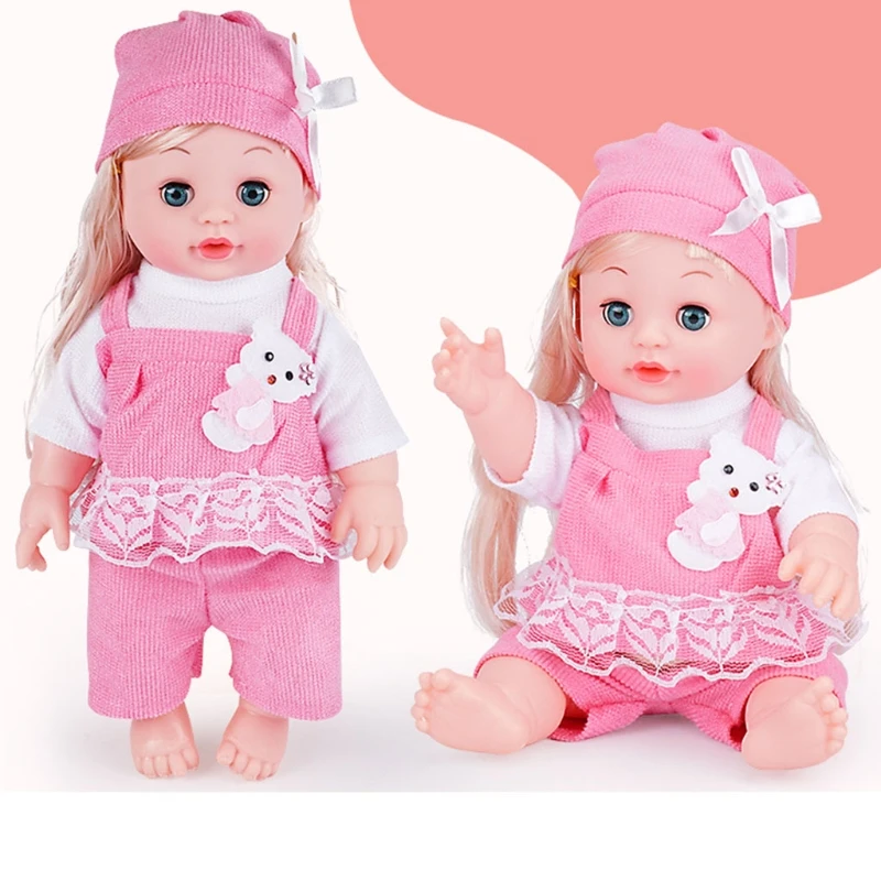 

Baby Functional Dolls Interactive Doll with Soft Body and Sleeping Eyes for 3 Years and Older Kids Birthday Christmas Gift