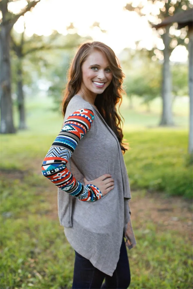 Женский вязаный кардиган с длинным рукавом осень 2019| |