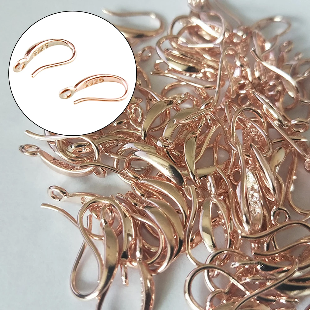 10X Ear Wire Earring Hook Components Women Jewelry Fittings Fabala Simple Style Making Findings Copper Design DIY Accessories | Украшения и