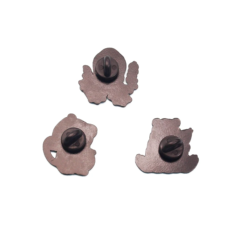 Милые животные осьминог обезьяна белый медведь обеденная эмалированная брошь