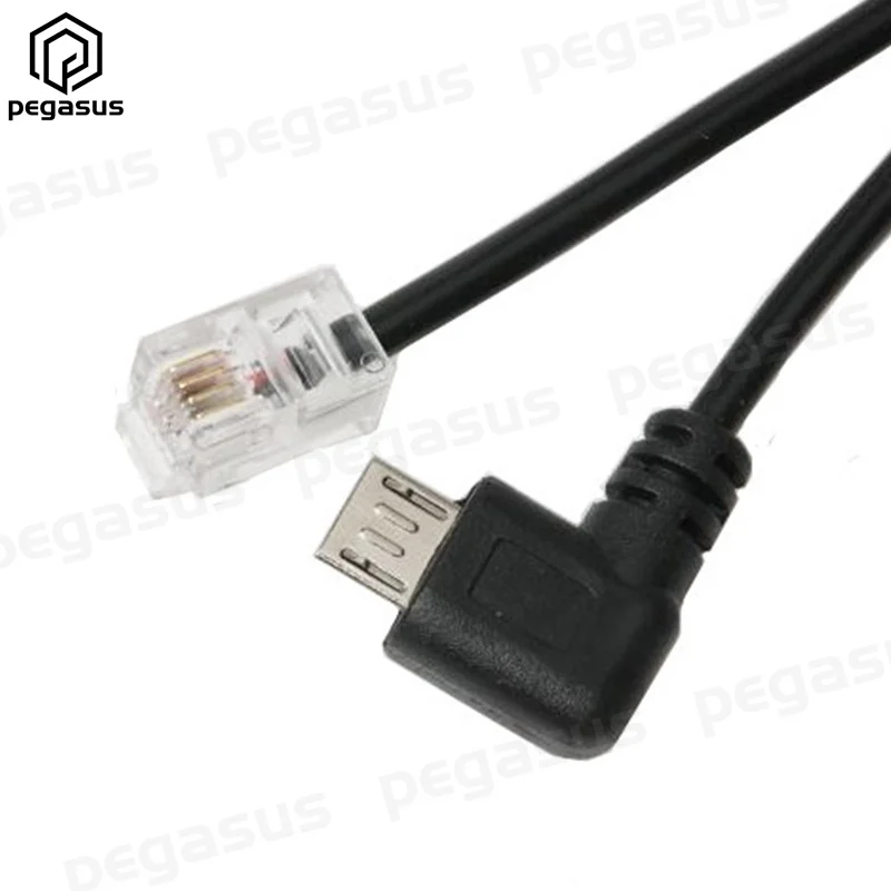25 см USB Micro 5P Male к RJ9 4P4C кристальная головка конвертер провод телефонный телефон |