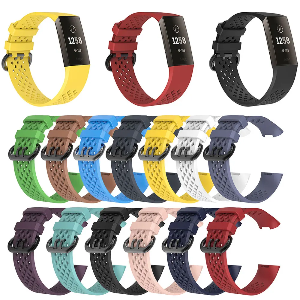 Силиконовый ремешок для смарт-часов Fitbit Charge 3 4 | Электроника