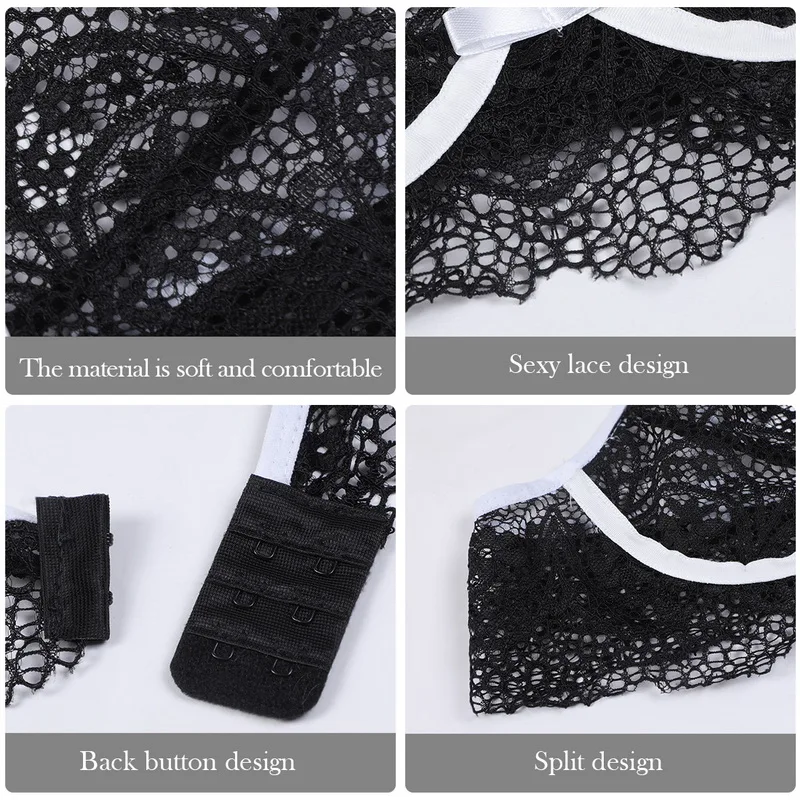 

2021 Summer Sexy Seamless Lingerie Sets Women Lace Push Up Bra And Panty Set Sexy V Neck Hot Erotic Crop Top Underwear Women