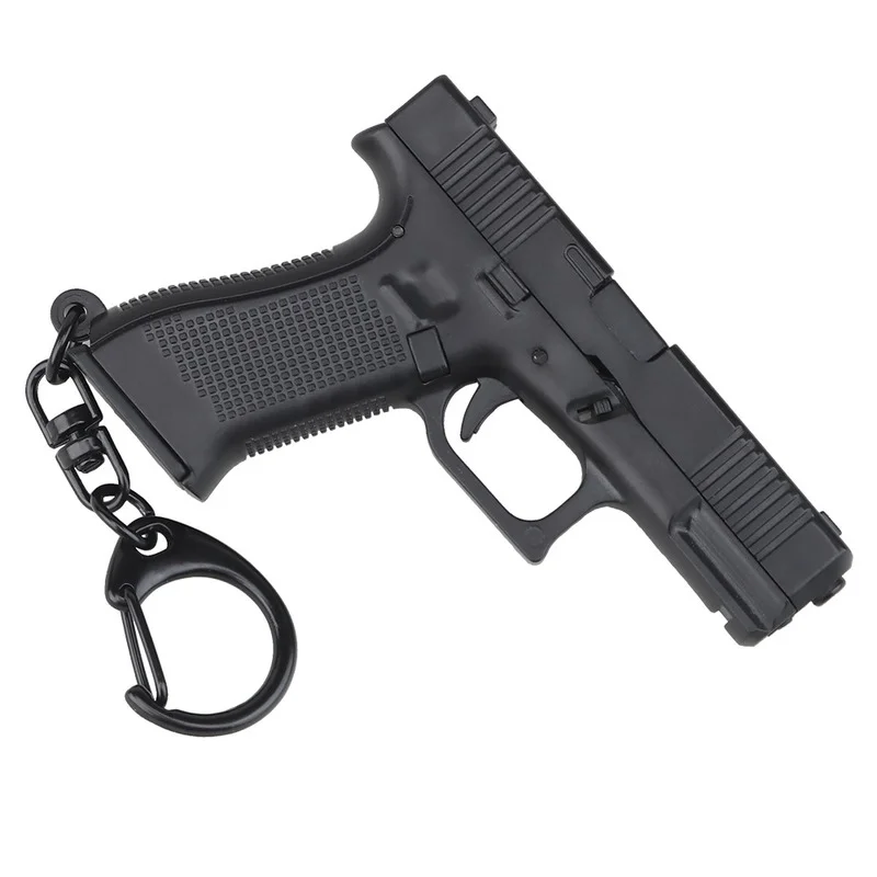 Glock 45 Modell Taktische Keychain Kunststoff Mini Pistole Gun Form Waffe Schlüssel Ring Geschenk mit Beweglichen Hebel und Magazin