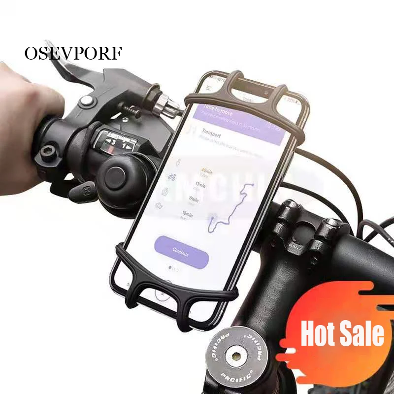 

Bicycle Phone Holder Mobile Phone Stand Motorcycle Support Bike Mount Silicone Stand for iPhone 12 11 X 7 8 Samsung S20 Xiaomi 9