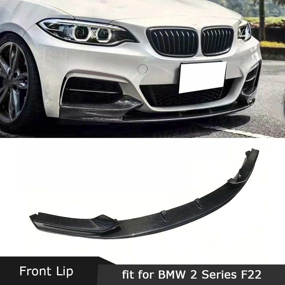 2 серии углеродного волокна передний бампер для губ спойлер BMW F22 220i 228i 235i M235i 2014 2017