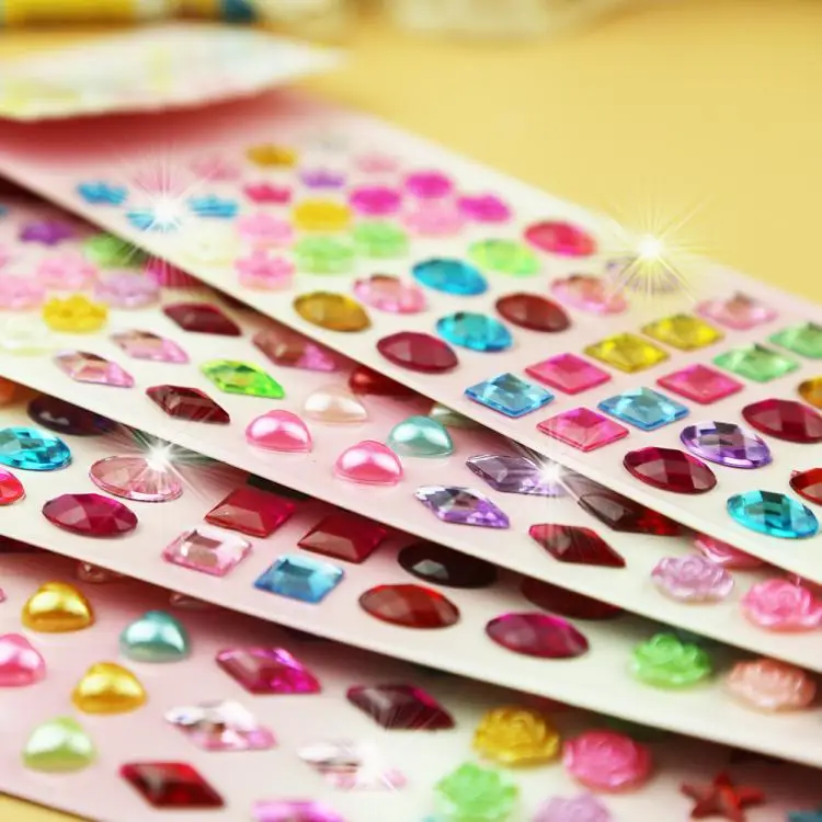 Мобильный телефон стикер для детей Кристальный алмаз с сердцем драгоценный