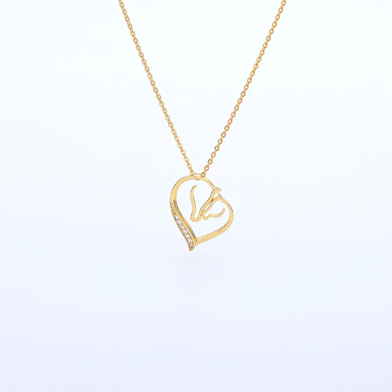 Женское колье с кристаллами в виде сердца|Ожерелья подвеской| |