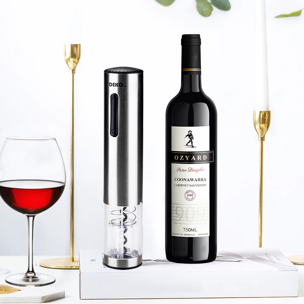 

DEKO Rechargeable Electric Wine Opener Automatic Corkscrew Portable Household Tool With Foil Cutter & USB Charging Cable