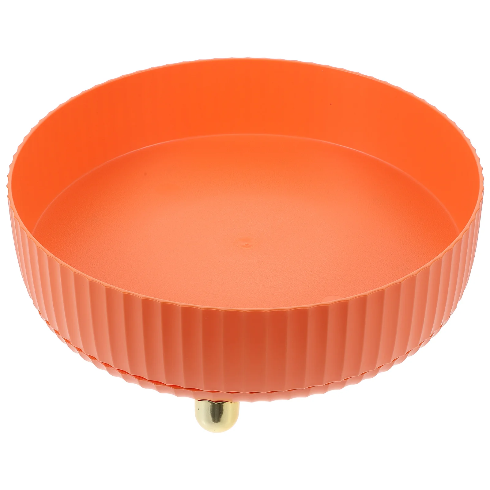 

1PC Rotating Cosmetic Storage Tray Household Desktop Finishing Box Round Fruit Tray