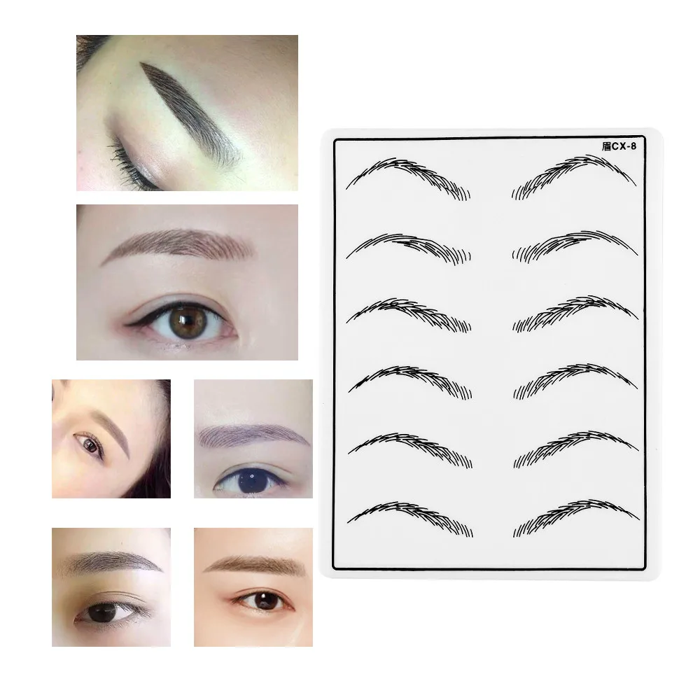 5 шт. Перманентный макияж ATOMUS для практики татуажа бровей кожи поддельная бровь