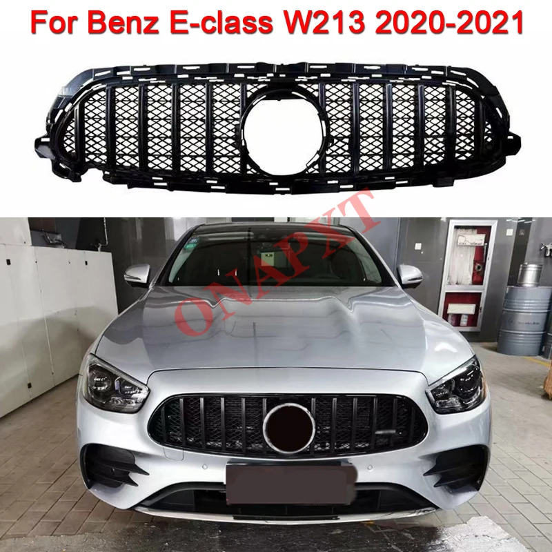 

For Mercedes-Benz E-class W213 2020-2021 Car styling Middle grille front bumper grill Auto Center vertical bar Grille