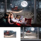Фон для фотографирования детей с изображением окна Санта Клауса