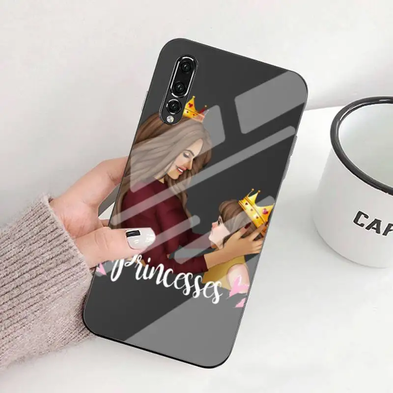 

Father Mother Baby Girl Phone Case Tempered Glass For Huawei P9 10 10plus 20 20Pro 30mate9 10 20 20Pro Honor8X 9 10 V10 Nova3I 5