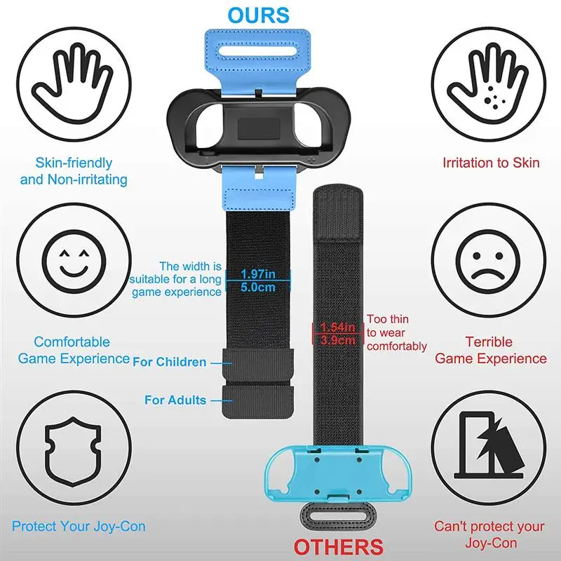 Новый 2 шт. игровой контроллер на руку Нейлоновый Регулируемый танцевальный