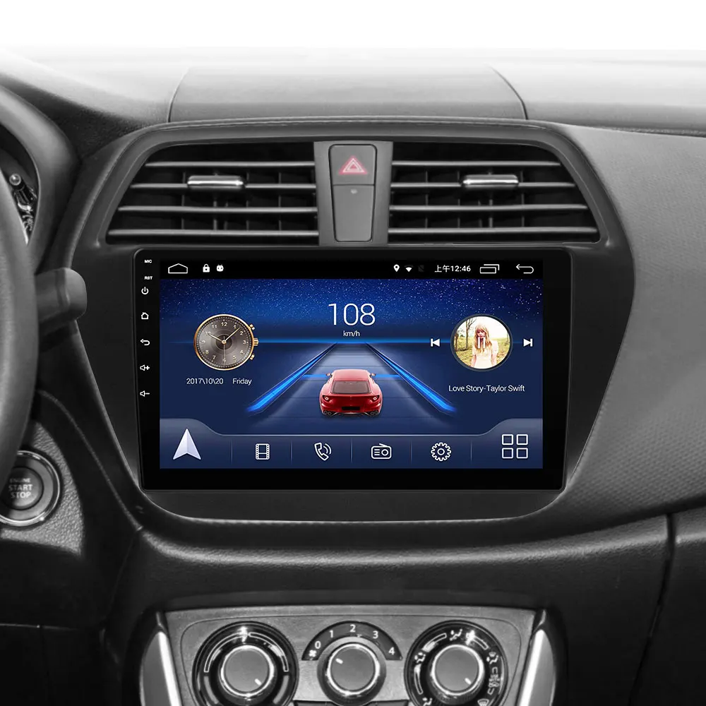 4G LTE Android 9,0 Автомобильный gps мультимедийный Видео Радио плеер в тире для Suzuki S-cross null лет Навигация стерео