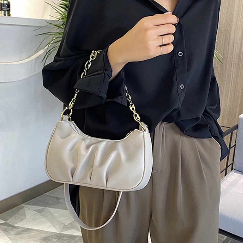 

Female Luxury Crossbody Bags Fashion Soft Leather Messenger Shoulder Bag Armpit Bags for Women 2021 Tote Bag Handbags and Purses