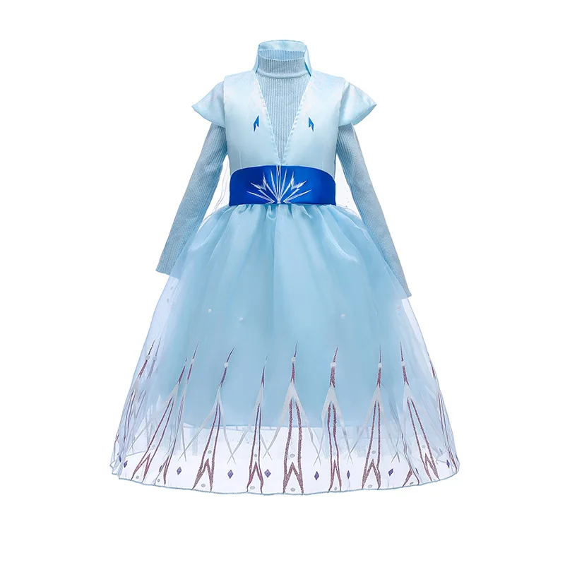 

Foreign Trade Children's Clothing New Children's Clothing Frozen 2 Aisha Princess Dress Costume Girl's Dress Halloween Anime