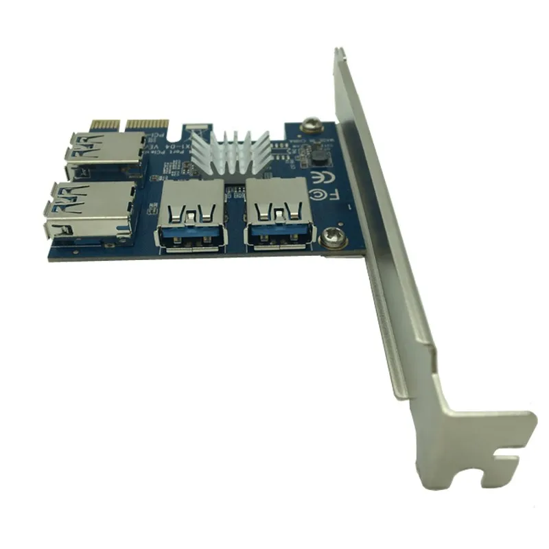 Горячие PCIE PCI Express Riser Card 1x до 16x1 4 USB 3 0 слот множитель концентратор адаптер для