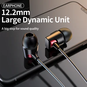 genai in ear wired earphones with microphone 3 5mm earbuds deep bass music stereo sport gaming headsets for xiaomi huawei iphone free global ship