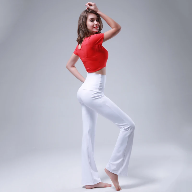 Брюки женские для латиноамериканских танцев штаны йоги брюки-боди с высокой