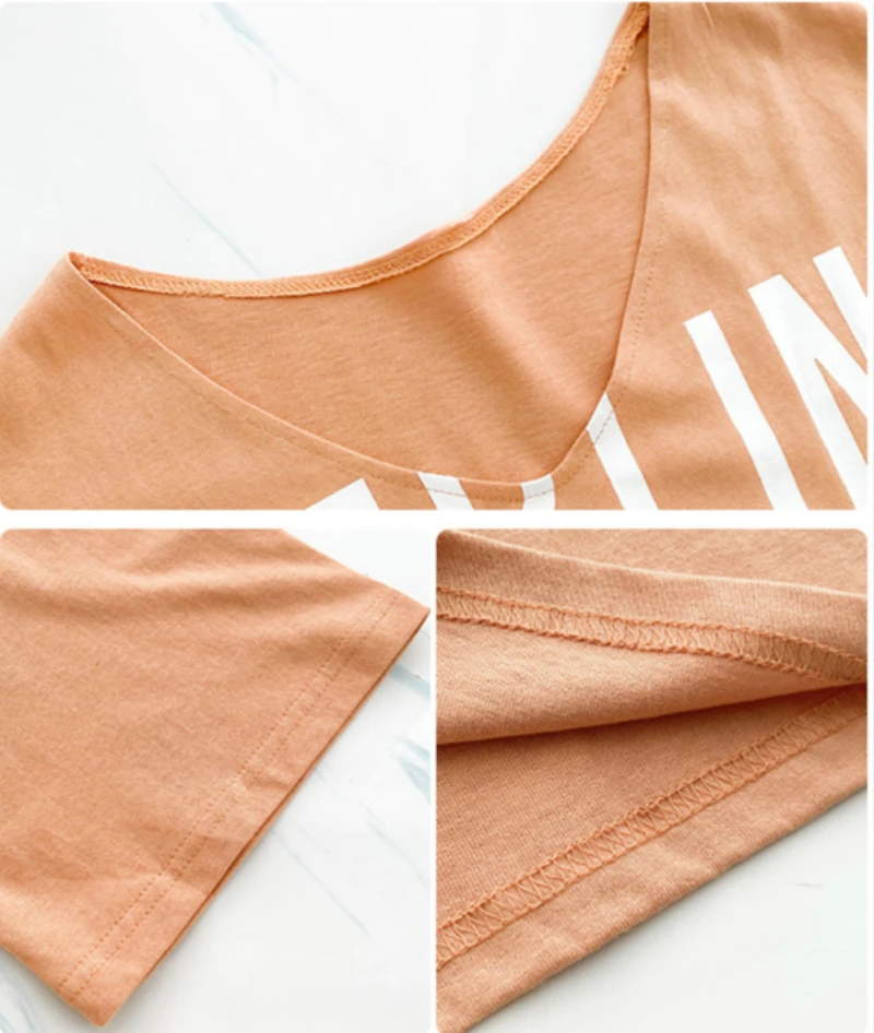 

M-2XL Oversized Print Letter Summer T Shirt Cotton 2021 Casual Half Sleeve V-neck Tshirt Women Streetwear Tee Shirt Femme Tops