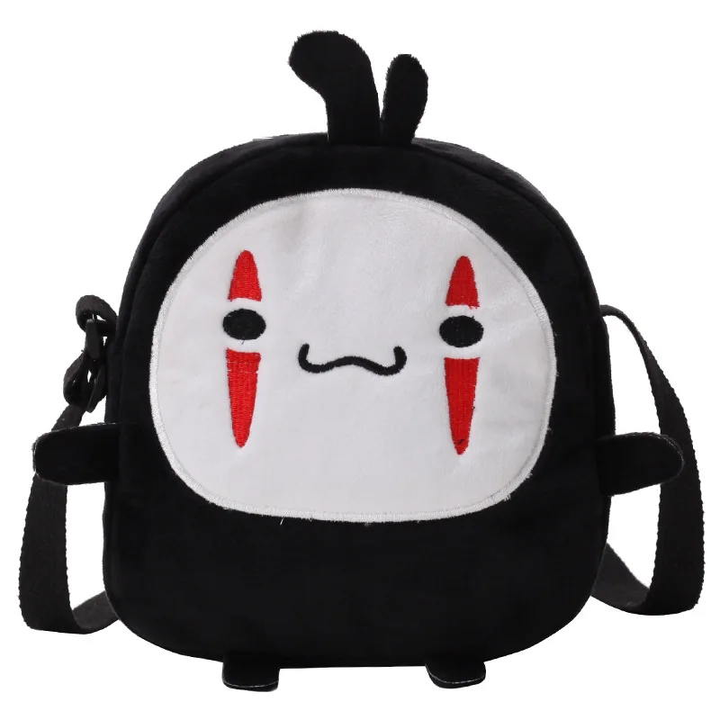 

Cute Cartoon No Face Man Plush Bag Coin Purse Phone Stuffed Bag Hayao Miyazaki Messenger Bag for Kids Adults