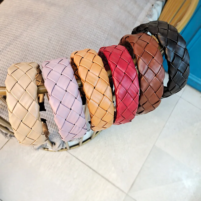 

PU Leather Hairpin Hair Accessories Hairbands Braided Headband Hair Hoop Fashion Hair Bands Headdress