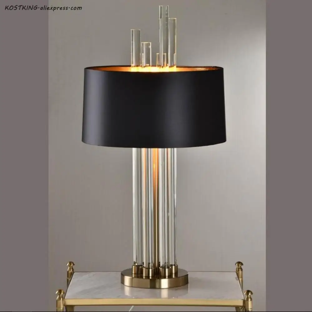 Современный роскошный светильник стеклянная дизайнерская Настольная лампа для
