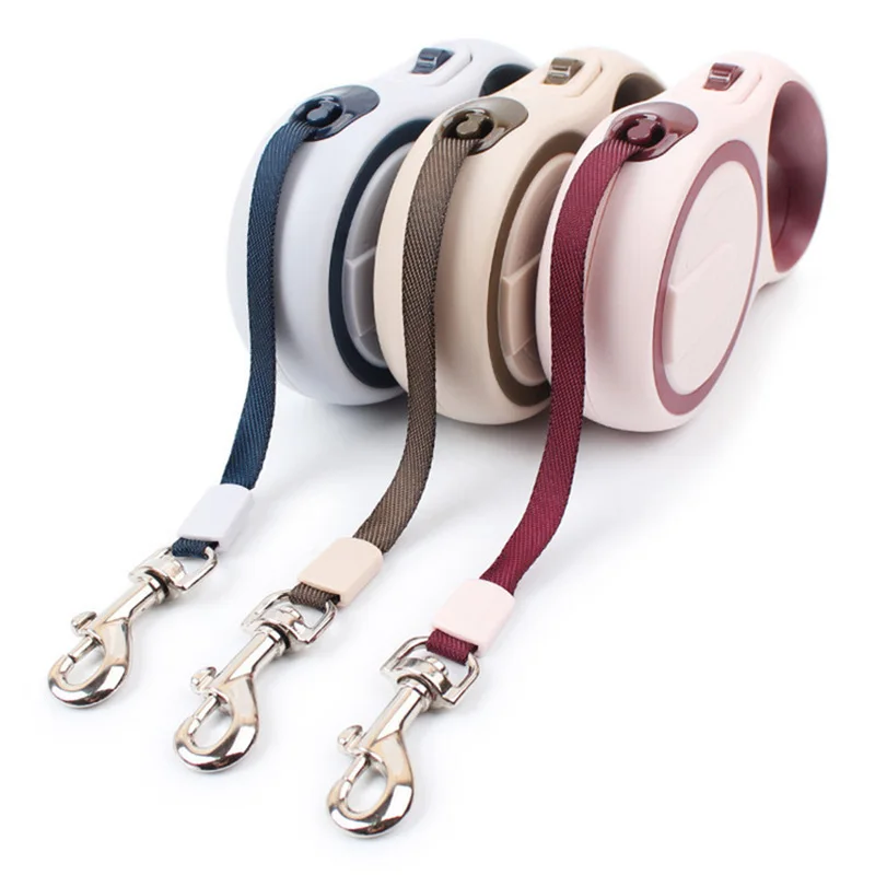 

New beautiful multi-color dog automatic traction rope retractable two-color retractable traction rope dog accessories