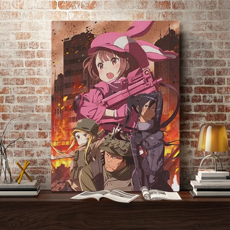 

Wall Art Sao Alternative Ggo Canvas Painting Hd Prints Kohiruimaki Karen Poster Home Decor Bedroom Modular Anime Pictures Frame