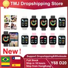 Смарт-часы IWO13 Y68 D20 для мужчин и женщин, спортивный фитнес-трекер с музыкальным управлением, умные часы PK T500 plus x7, 10 шт.