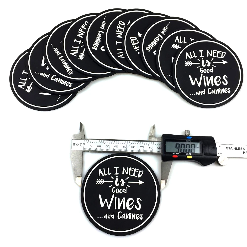 Персонализированные стеклянные подставки из мягкой резины для вечеринок | Дом и