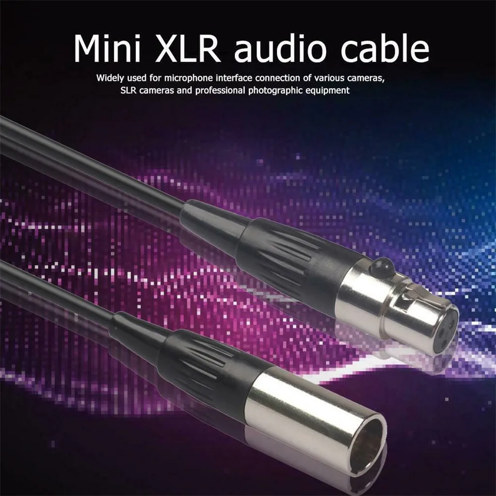 Кабели 2 м/1 м/0 3 м Mini XLR 3Pin мужчина к Сделано в Китае Женский аудио кабель провод для