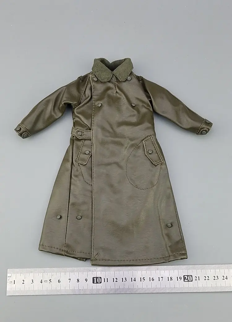 

Модель длинного кожаного пальто немецкой армии Второй мировой войны в масштабе 1/6, для фигурок «сделай сам» 12 дюймов