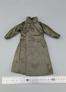 Модель длинного кожаного пальто немецкой армии Второй мировой войны в масштабе 16, для фигурок сделай сам 12 дюймов