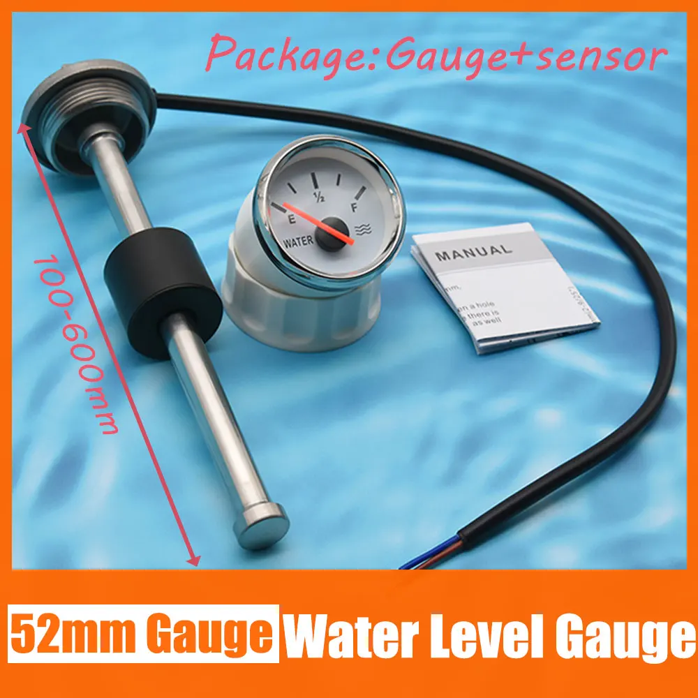 

Universal 52mm Digital Water Level Gauge for 0-190ohm Boat Car Fuel Sending Unit Fuel Level Sensor Water Level Sensor fit yacht