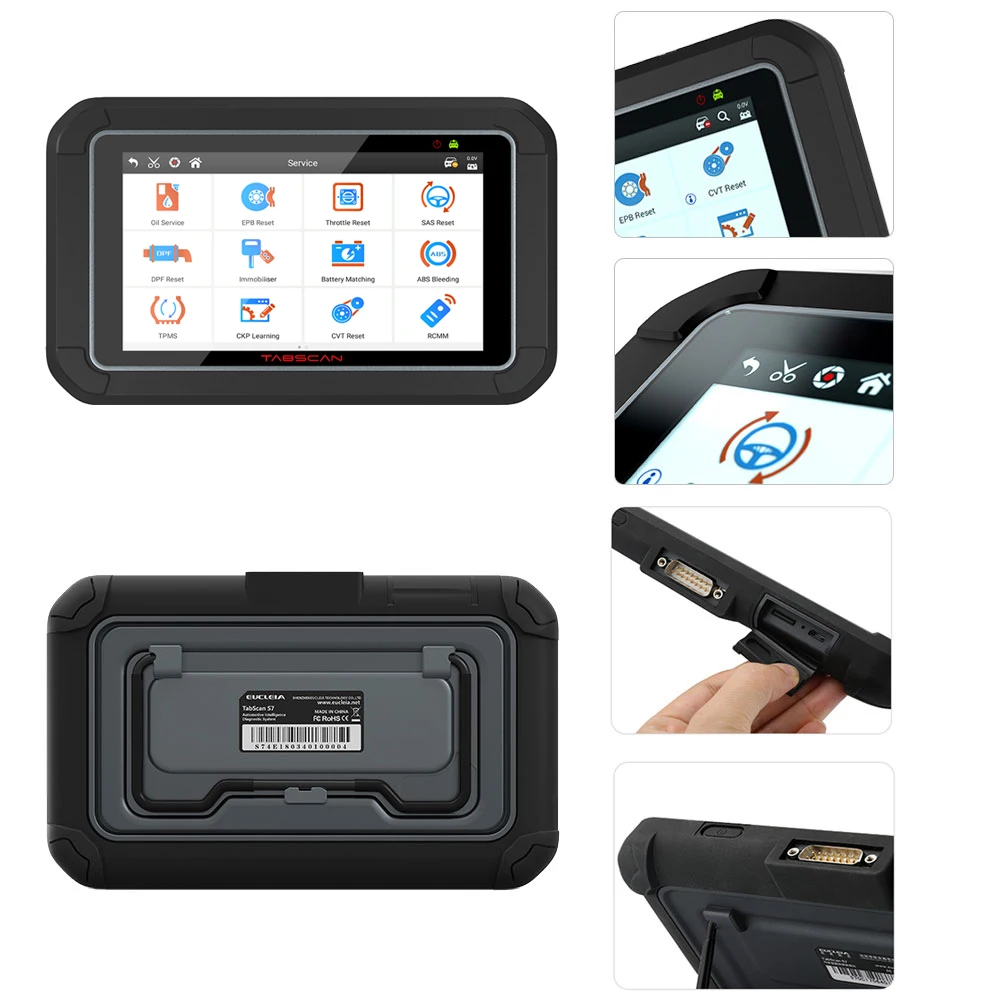EUCLEIA S7C OBD2 автомобильный сканер диагностический инструмент Поддержка двигателя/ABS/Подушка безопасности/трансмиссия/EPB для всех электрических систем управления