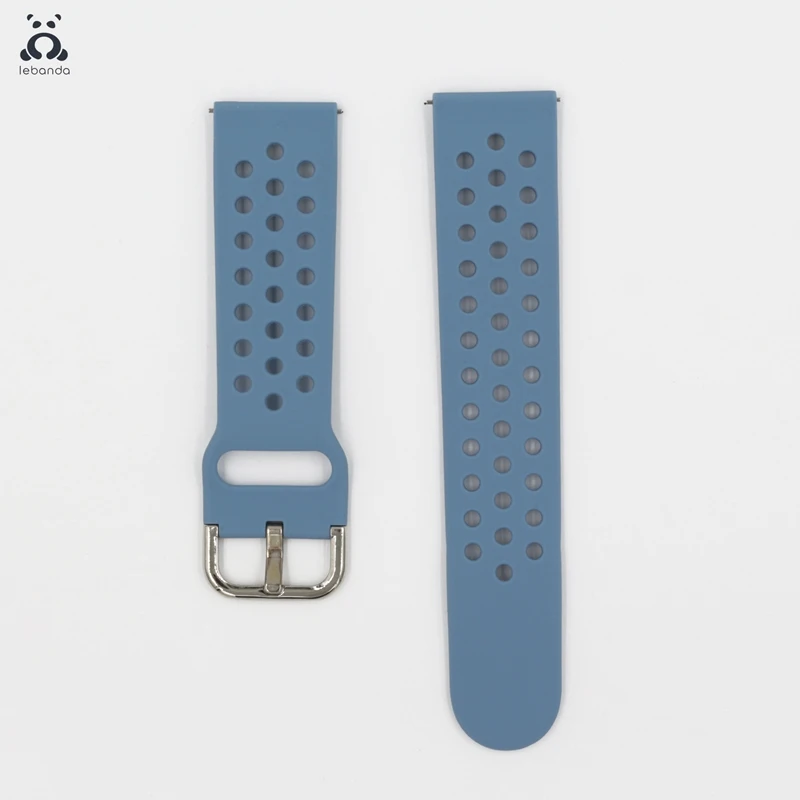 Demin Blue Lebanda спортивный ремешок для смарт-часов Galaxy Watch Active/42/46 мм, ремешок для HUAWEI GT силиконовый ремешок из мягкой дышащей ткани замена 20 мм/22 мм - Цвет ремешка: Demin Blue