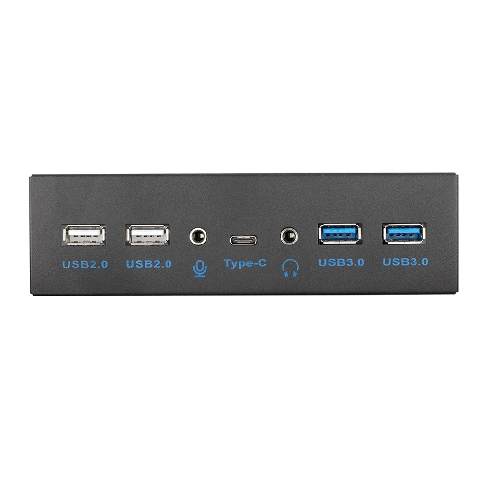 5 25 &quot2 порта s USB3.0 + двойной порт USB2.0 USB 3 1 Gen 2 10 Гбит/с Тип C HD аудио Передняя панель