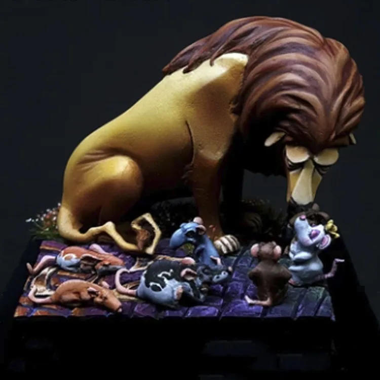 1/24 Лев и крыса каучуковая фигурка строительный комплект | Игрушки хобби