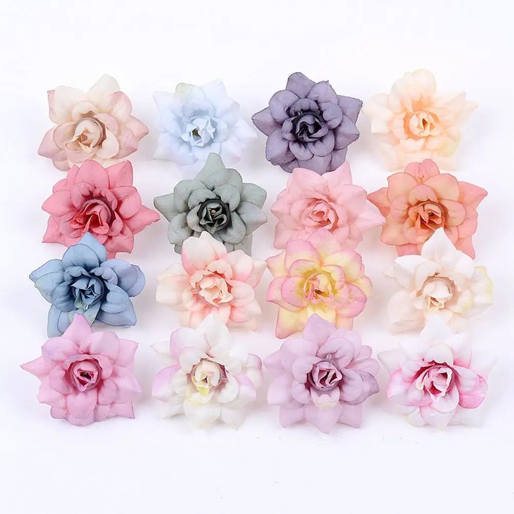 

5pcs Home Oranament Birthday Party Wedding Scrapbooking Flower Heads Fake Bouquet Floral Rose Artificial Peony