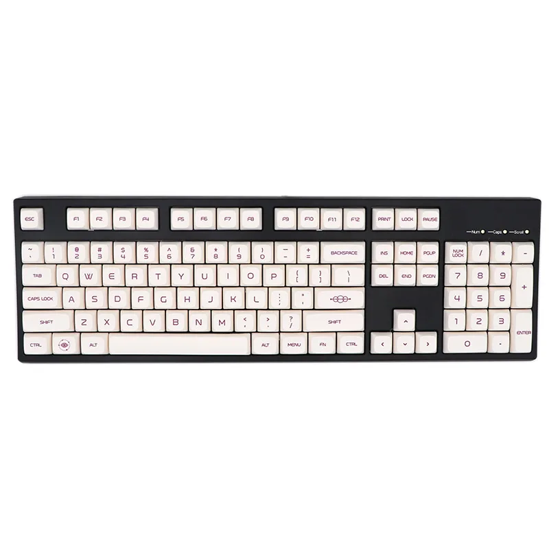 BGKC PG молочно фиолетовые Ethermal сублимационные шрифты PBT keycap для проводной USB