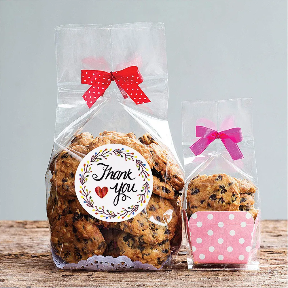 

500pcs/roll Heart Thank You Adhesive Stickers Scrapbooking For Package Stationery Cake Biscuit Baking Sealing Labels Gifts